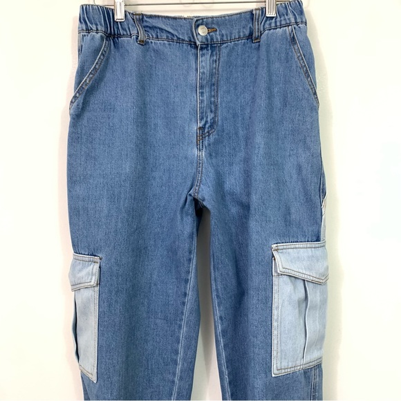 Forever 21 Size 28 Denim Cargo Joggers - Picture 3 of 11